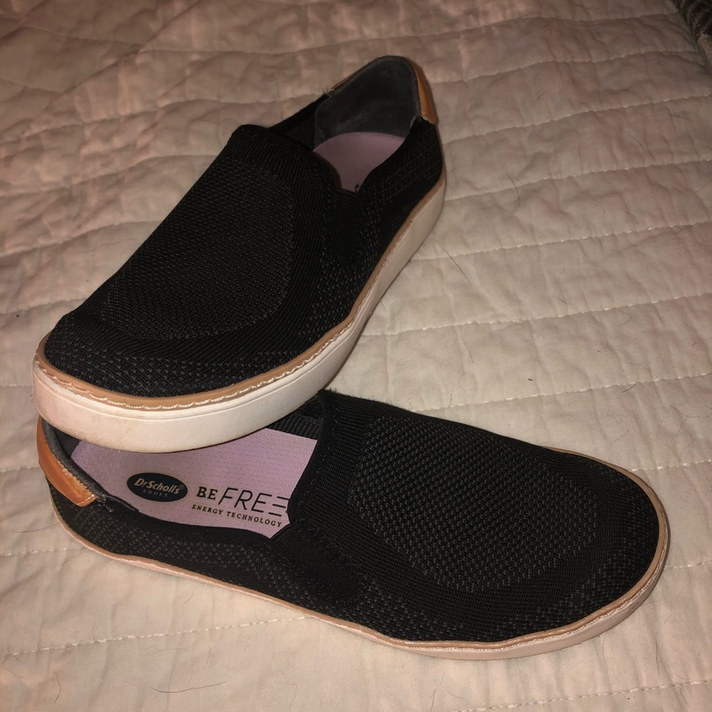 Black dr scholls slip ons